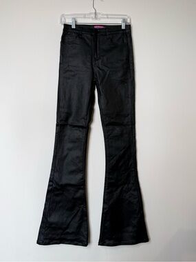 Faux Leather Black Flared Women’s Pants